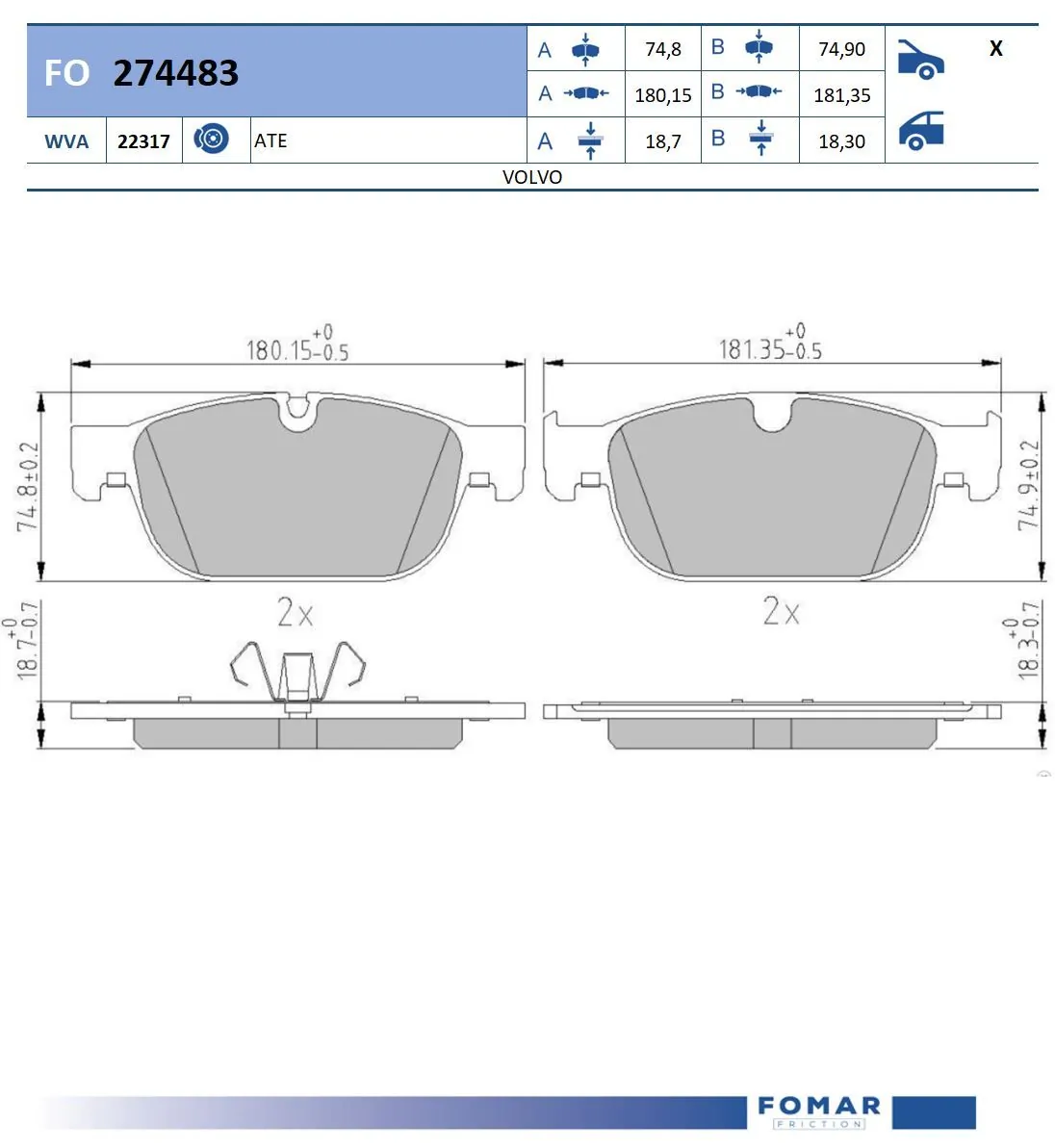 Brake Pad Set, disc brake
